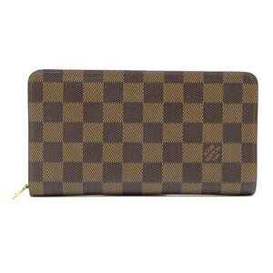 Louis Vuitton Porte Monnaie Wallet Zip Round Long Leather Brown